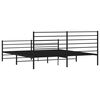 vidaXL Estructura cama sin colch&oacute;n con estribo metal negro 200x200 cm