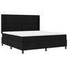vidaXL Cama tipo Box Spring con colch&oacute;n Negro 180 x 200 cm tela