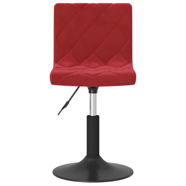 vidaXL Sillas de comedor giratorias 2 unidades terciopelo rojo tinto