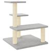 vidaXL Rascador para gatos con postes de sisal gris claro 61 cm