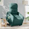 vidaXL Sill&oacute;n masaje el&eacute;ctrico reclinable elevable tela verde oscuro