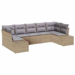 vidaXL Conjunto de sof&aacute;s de jard&iacute;n 7 uds. 7-N&uacute;mero de plazas