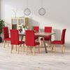 vidaXL Sillas de comedor 6 unidades de tela rojo tinto