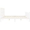 vidaXL Estructura de cama sin colch&oacute;n madera maciza blanca 200x200 cm