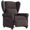 vidaXL Sill&oacute;n reclinable el&eacute;ctrico tela marr&oacute;n oscuro