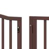vidaXL Puerta de perros plegable 8 paneles madera &aacute;lamo marr&oacute;n 640 cm