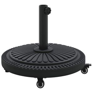 vidaXL Base para sombrilla 15.6 kg Negro Hierro Circular