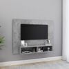 vidaXL Mueble de TV de pared contrachapado gris hormig&oacute;n 120x23,5x90cm
