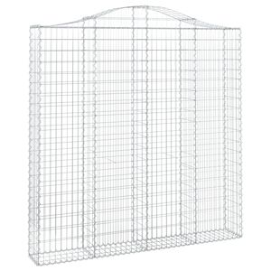 vidaXL Cesta gaviones forma arco hierro galvanizado 200x30x200/220 cm