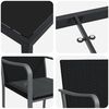 vidaXL Conjunto de Comedor de Jard&iacute;n 7 pcs Negro y Gris