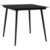 vidaXL Juego de comedor para jard&iacute;n 5 piezas rat&aacute;n PVC negro