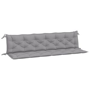 vidaXL Cojines de banco de jard&iacute;n 2 uds tela Oxford gris 200x50x7 cm