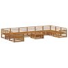 vidaXL Juegos de sof&aacute;s 11 uds. Madera de Acacia S&oacute;lida