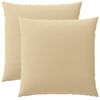 vidaXL Funda de almohada 2 pcs HEERLEN Beige 60 x 60 cm Poli&eacute;ster