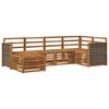 vidaXL Conjunto de sof&aacute;s de exterior 5 uds. Natural