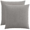 vidaXL Funda de almohada 2 pcs HEERLEN Gris Claro 60 x 60 cm pana