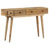 vidaXL Mesa consola de madera maciza de mango 118x30x77 cm