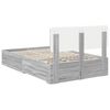 vidaXL Estructura de cama con cabecera Gris Sonoma 120 x 190 cm