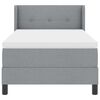 vidaXL Cama box spring con colch&oacute;n con colch&oacute;n Gris claro 90 x 190 cm