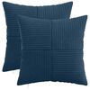 vidaXL Funda de almohada 2 uds. ALMELO Azul marino 40 x 40 cm pana