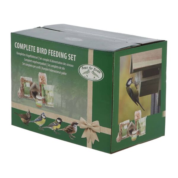 Esschert Design Juego completo de comedero para p&aacute;jaros L