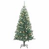 vidaXL Árbol de Navidad artificial con 300 LED bolas y nieve 180 cm
