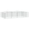 vidaXL Arriate de gaviones forma arco hierro galvanizado 200x100x50 cm