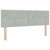 vidaXL Cabecero Gris Claro 160 cm Terciopelo