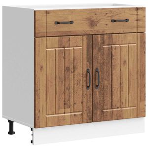 vidaXL Mueble bajo de cocina Lucca madera vieja