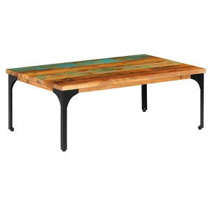 vidaXL Mesa de centro madera maciza reciclada 100x60x35 cm