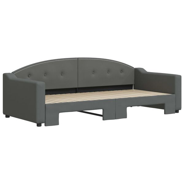 vidaXL Sof&aacute; cama nido tela gris oscuro 90x200 cm