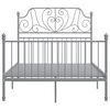 vidaXL Estructura de cama sin colch&oacute;n metal gris 120x200 cm