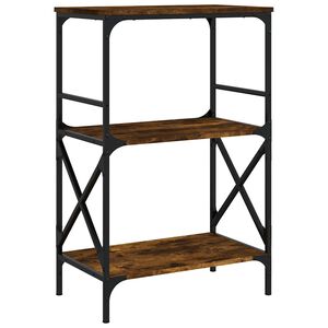 vidaXL Librer&iacute;a 3 estantes madera ingenier&iacute;a roble humo 59x35x90,5 cm