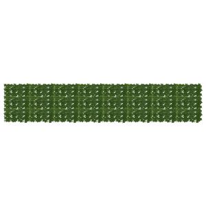 vidaXL Pantalla de balc&oacute;n con hojas Verde 400 x 75 cm