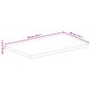 vidaXL Tablero mesa rectangular madera maciza reciclada 50x20x3,8 cm
