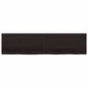 vidaXL Estante pared madera roble tratada marr&oacute;n oscuro 200x50x(2-6)cm