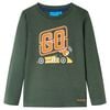 vidaXL Camiseta infantil de manga larga verde oscuro 92