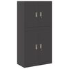 vidaXL Armario de almacenamiento 2 uds. Negro 80 x 40 x 160 cm Acero