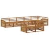 vidaXL Conjunto de sof&aacute;s de exterior 8 uds. Natural