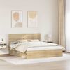 vidaXL Estructura de cama Sonoma 180 x 200 cm Madera de pino macizo
