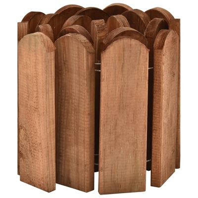 vidaXL Rollo de borde de madera de pino impregnada marrón 120 cm