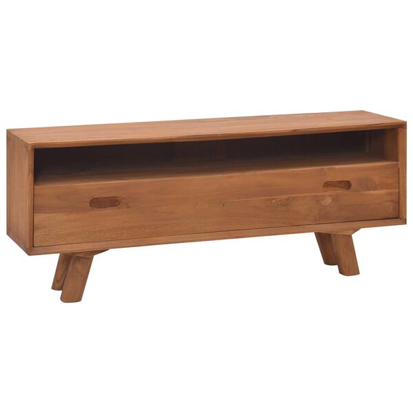 vidaXL Mueble para la TV madera maciza de teca 110x30x45 cm