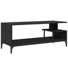 vidaXL Mueble de TV madera de ingenier&iacute;a y acero negro 102x40x41 cm