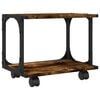 vidaXL Soporte de impresora 2 niveles roble ahumado 41x28x33,5 cm