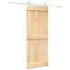 vidaXL Puerta Corredera 80 x 210 cm Natural y Blanco