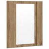 vidaXL Armario de ba&ntilde;o con espejo LED madera roble artisan 40x12x45 cm