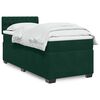 vidaXL Cama box spring con colch&oacute;n terciopelo verde oscuro 80x200 cm