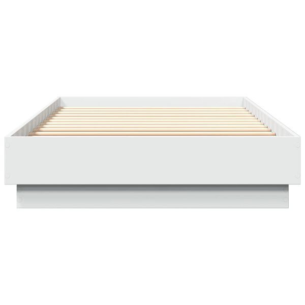 vidaXL Estructura de cama madera de ingeniería blanca 100x200 cm