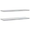 vidaXL Estantes de pared 2 uds acero inoxidable plateado 100x30 cm