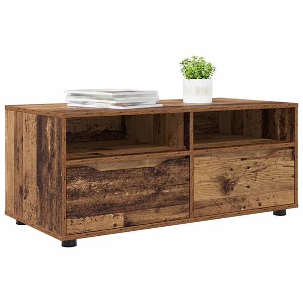 vidaXL Gabinete de TV con caj&oacute;n Madera Vieja 100 x 48 x 43 cm